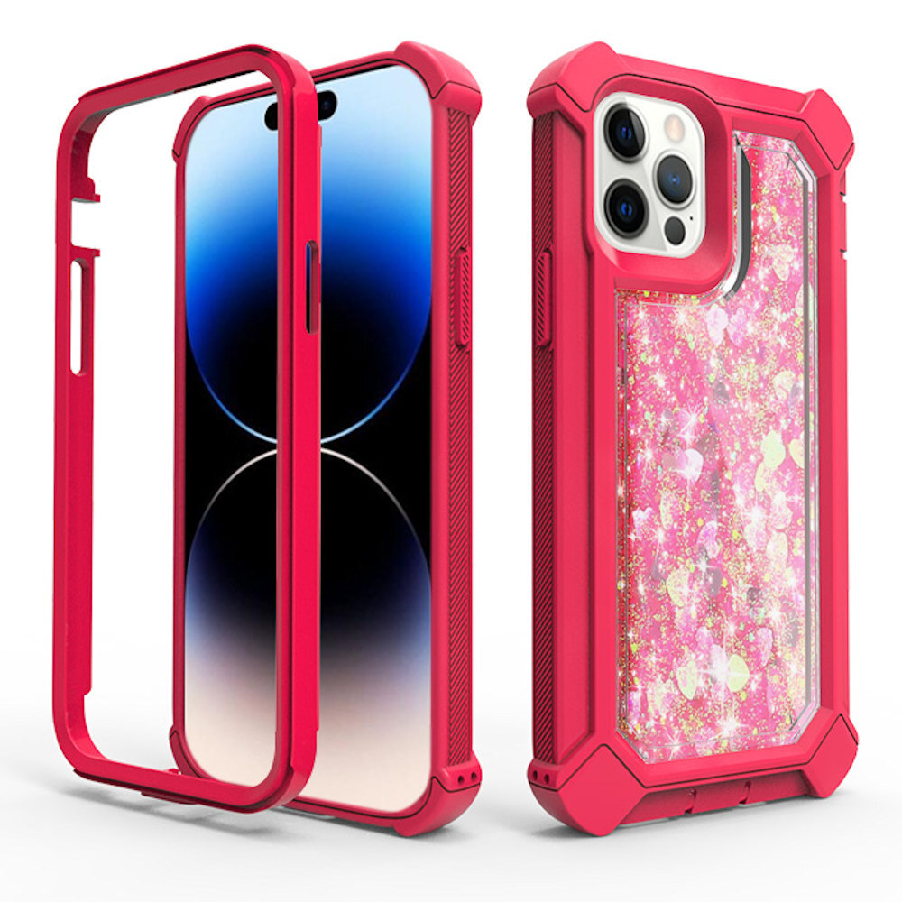 Military Grade Quicksand Glitter Waterfall Hybrid Case for