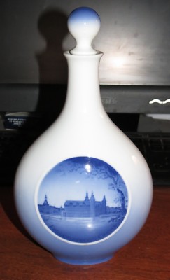 ROYAL COPENHAGEN Porcelain Cherry Heering Empty Liquor Decanter Denmark Liqueur