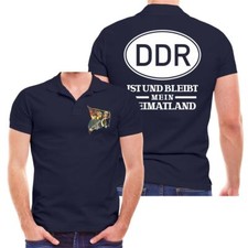 POLO Shirt DDR ist und bleibt mein Heimatland Ostdeutschland osten Ossi fdj nva 