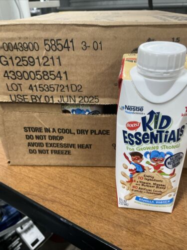 Nestle Boost Kid Essentials Vanilla Vortex 8 Oz - Sealed Case of 24 Containers
