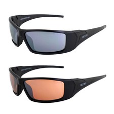 2 Pair Epoch 3 Golf Sport Sunglasses Black Frame Smoke Lens  Amber Lens