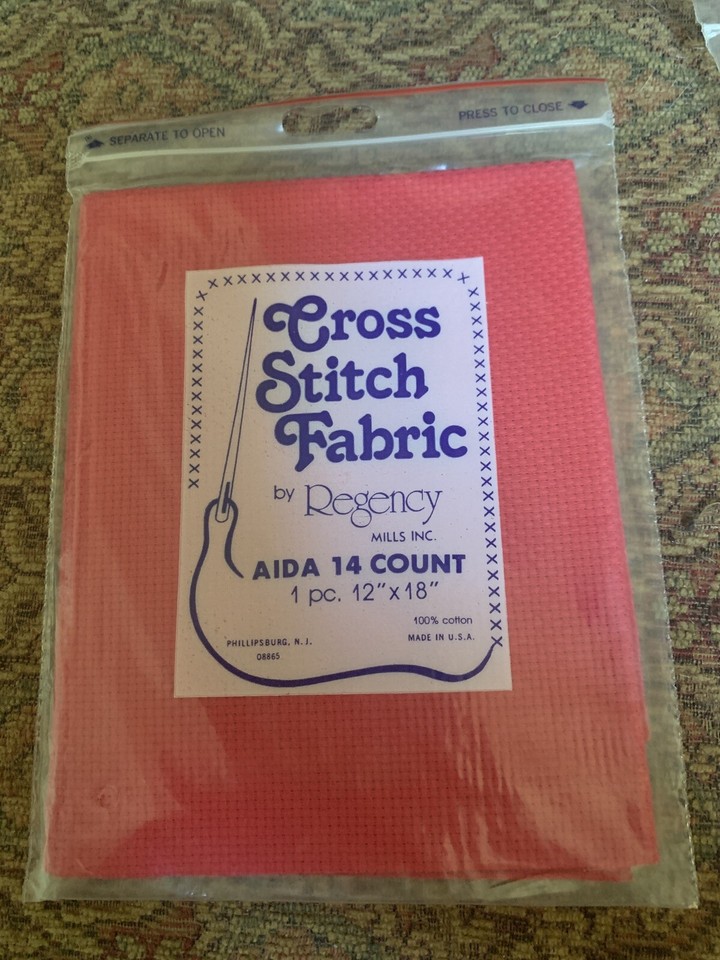 14 Count Aida Cloth for Cross Stitch Various Sizes & Colors Flat