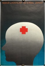 Listing image for Original Vintage Poster HEALTH - PREVENTION - RED CROSS - CZECHOSLOVAKIA - 1980s