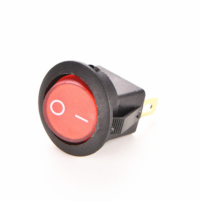 20 Stück Mini 3 Pin Rund Rot SPDT ON-OFF Wippschalter Snap-in 