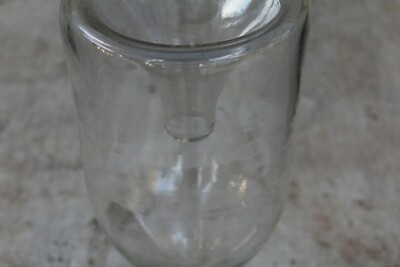 Ancienne Goujonnière Bouteille à Vairons Verre Soufflé Pêche