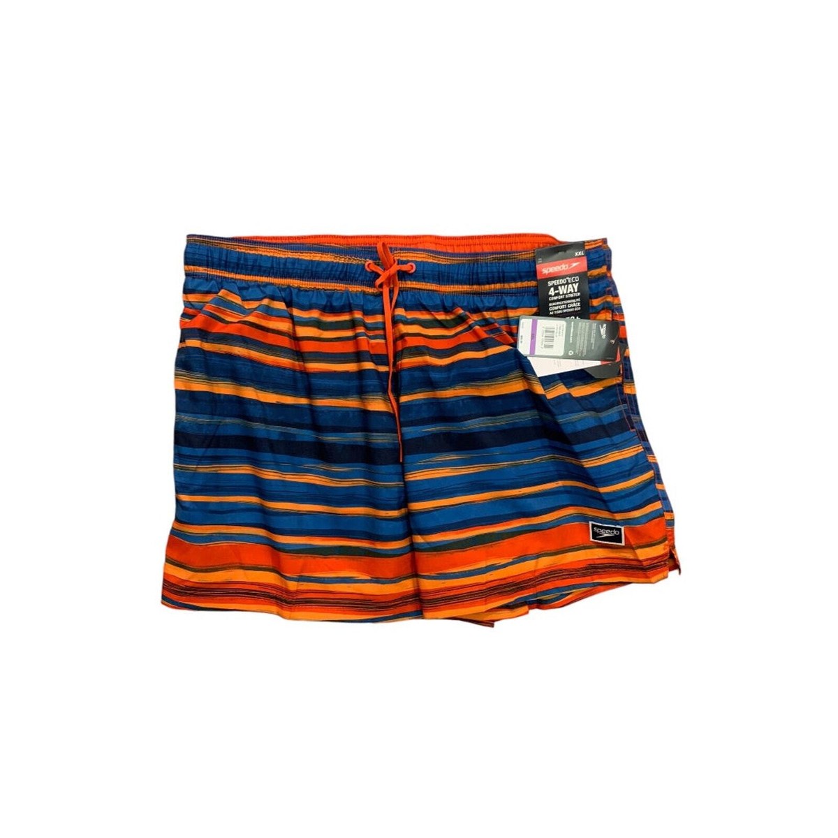 XXL Speedo Mens New Swim Trunks Orange China Blue Stripe Lined | eBay