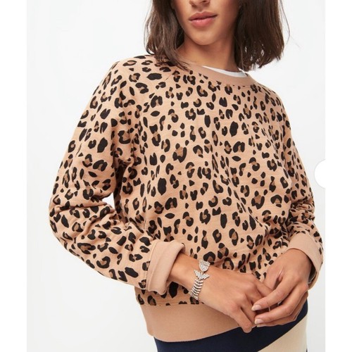 J Crew Vintage Fleece Leopard Print 