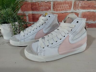 NIKE BLAZER MID 77 JUMBO WHITE PINK SNEAKER UK 4 EU 37,5 DAMEN SCHNÜRER SNEAKER