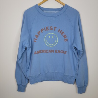 Sweat à Capuche Aerie American Eagle Femme - Taille XS Marine - Motif "Love Life" - Occasion Très Bon état