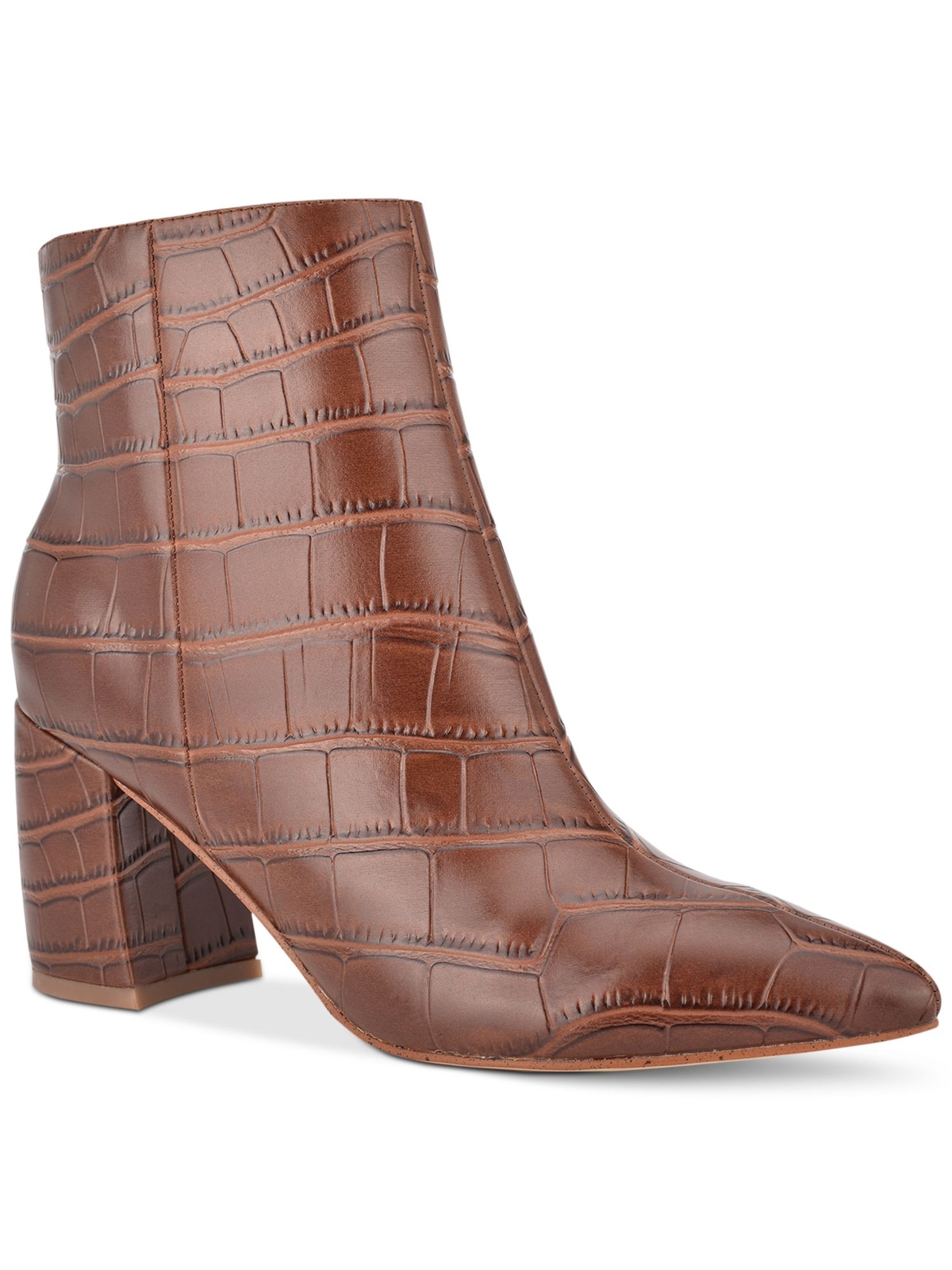 MARC FISHER Женские темно-красные бордовые ботильоны из змеиной кожи с острым носком, 5 м