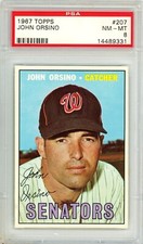 1967 Topps John Orsino #207 PSA 8 P1421