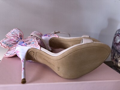 Sophia Webster Embroidery Chiara Butterfly Sandal Heel Nude Sophia Webster Embroidery Chiara Butterfly Sandal Heel Nude