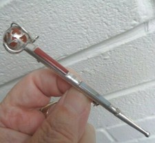 LARGE Scottish Stg. Silver Agate Sword or Cutlass Brooch h/m 1965 Robert Allison