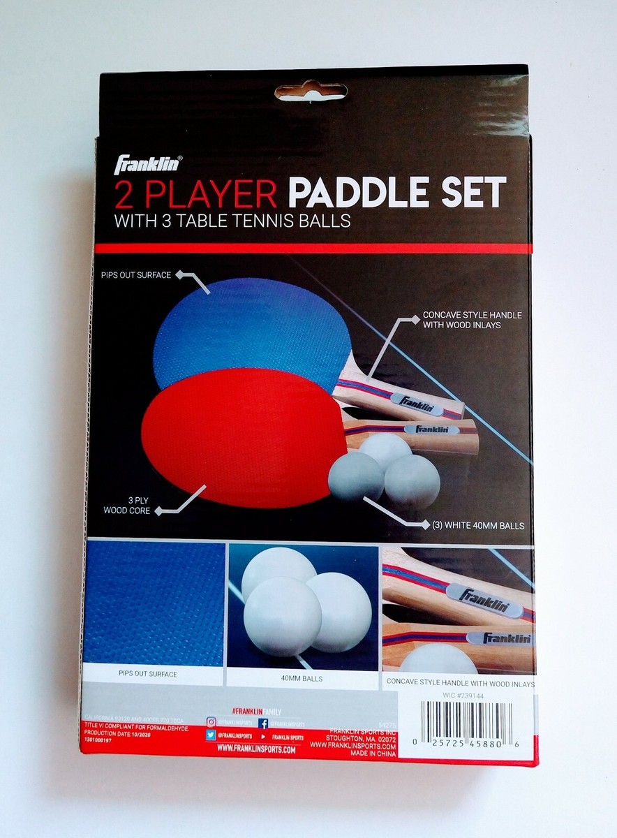 【JUN】 FRANKLIN SPORTS PING PONG PADDLES 2 PLAYER TABLE TENNIS SET PADDLE