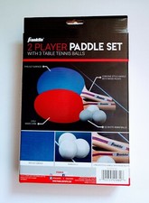 FRANKLIN SPORTS PING PONG PADDLES 2 PLAYER TABLE TENNIS SET PADDLE KIT  3 BALLS
