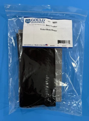 NEW GOULD & GOODRICH 4 X 8 BLACK DUTY LEATHER TICKET BOOK HOLDER MHY