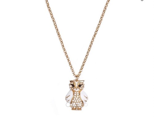 Star Bright owl pendant necklace KSD203 