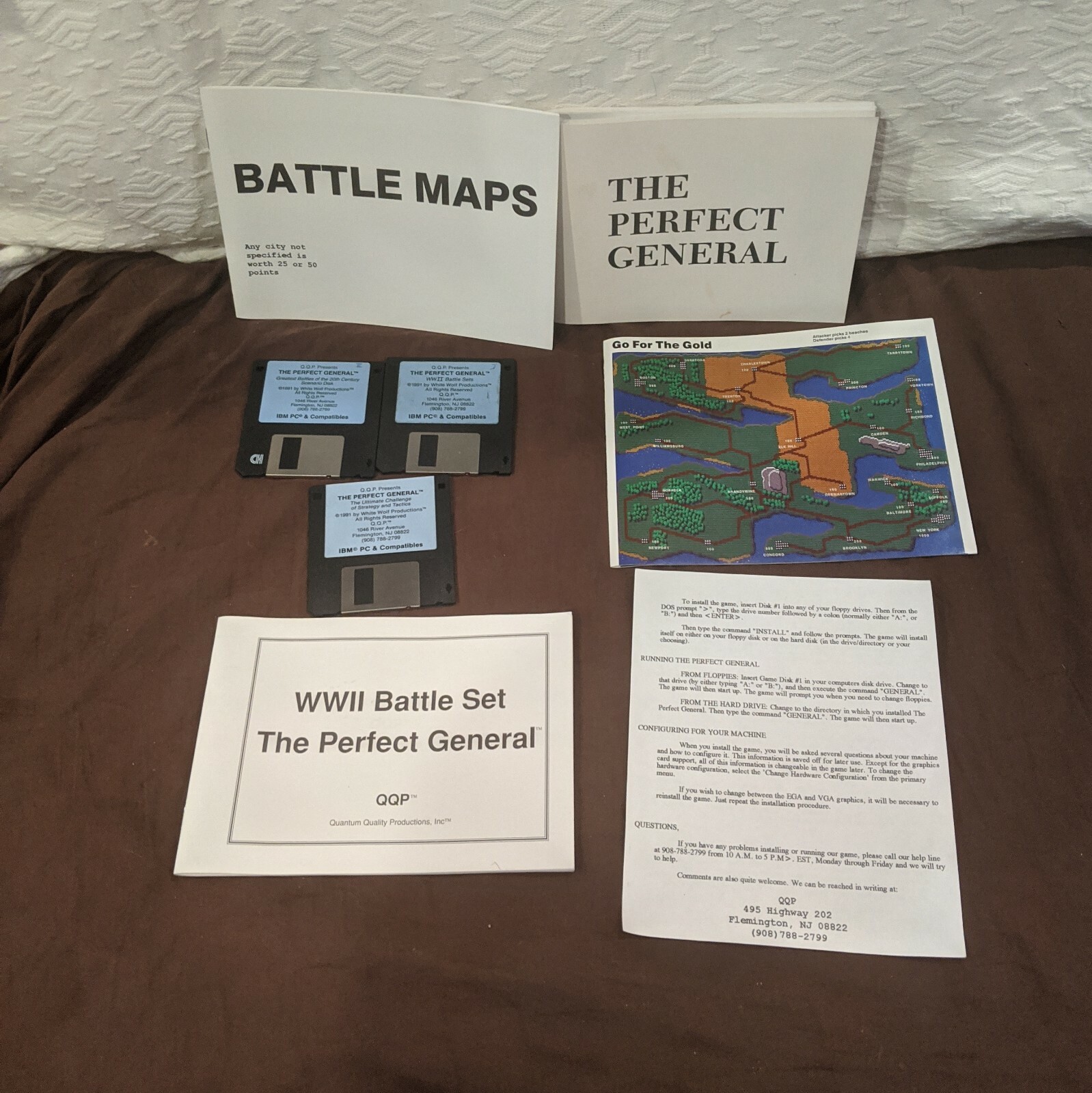 Perfect General Trilogy 3.5” Floppy Disk WWII Battle Computer BIG BOX