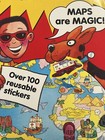 1992 Rand McNally Sticker Atlas of the World - Reusable Stickers - USED Vintage
