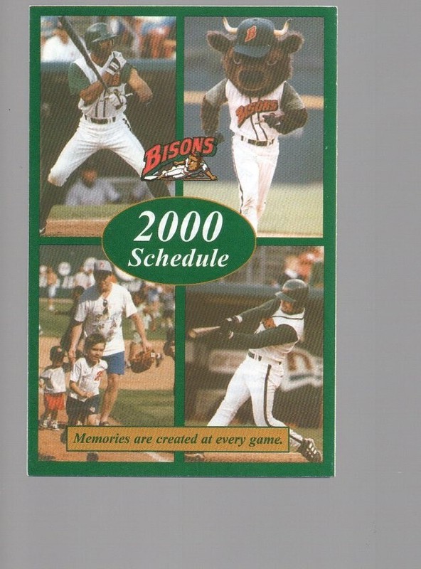 2000 BUFFALO BISONS POCKET SCHEDULE
