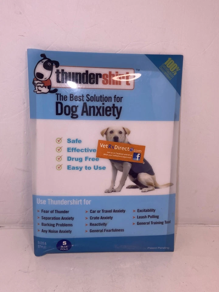 S AZUL Ropa para Mascotas Perro Chaleco Chaqueta Mantener Calmante Suministros para Mascotas Camisa Trueno Foto 3 de 4