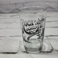 Vintage Rock’n Rodeo Juice Glass Cowboy Riding Electric Guitar Arizona Cactus