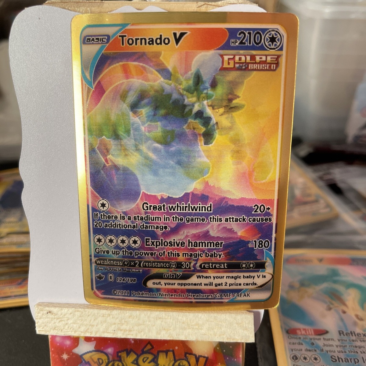 Tornado V Hp210 3d prism pokemon 🔥FAN ART 🔥 Great Whirlwind NM