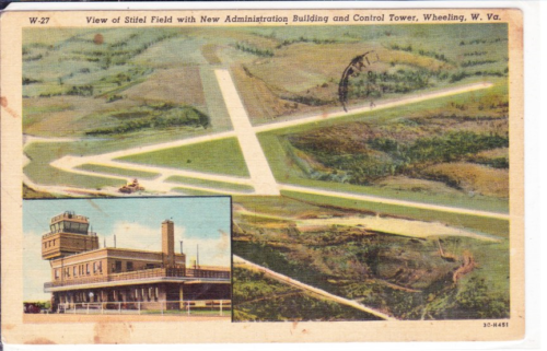 U.S.A. POSTCARD VIEW OF STIFEL FIELD WITH NEW ADMINISTRTION BUILDING, WHELING, - Picture 1 of 2
