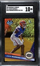 Jason Marshall 2023 Bowman U Chrome Gold Shimmer Refractor 9/50 SGC 10 GEM MINT