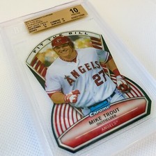 2013 Bowman Chrome Mike Trout SP Die-Cut X-Factor #/24 BGS 10 .5 to Black Label!