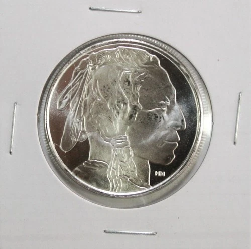 1 Troy oz Indian Head Buffalo Silver Round 0.999 Fine #SC