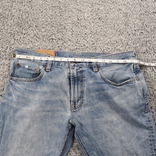 Gap Jeans Men 33x30 Blue Low Rise Boot Fit Denim Stretch Distressed Casual 1969 - Picture 6 of 10
