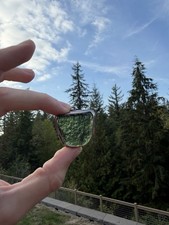 18g Moldavite Pendant Set In 925 Silver