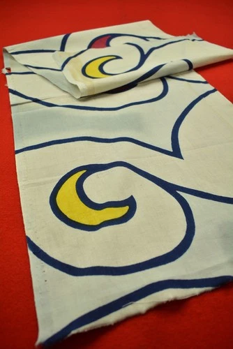 Vintage Japanese Cotton Kimono Fabric Textile Remnant Craft Sewing 43.3"/BU20/60