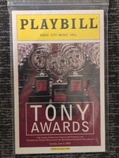 2002 56th Annual Tony Awards Program Playbill Radio City Music Hall Never Opened
