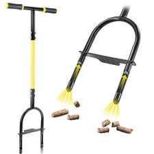 Manual Core Aerator Lawn Tool with 2 Hollow Tines, 38" Sharp Grass Aerator fo...
