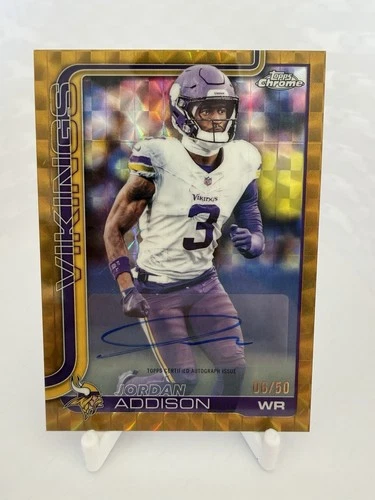 2025 Topps Chrome Jordan Addison Chrome Autographs (RAW)