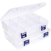 2 StüCk FäCher Aufbewahrungsbox Mit 8 GroßE FäCher Plastik Aufbewahrungsbox