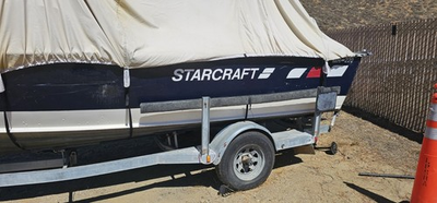 #ad 1989 Starcraft Boat Blue with White Accents $6500.00