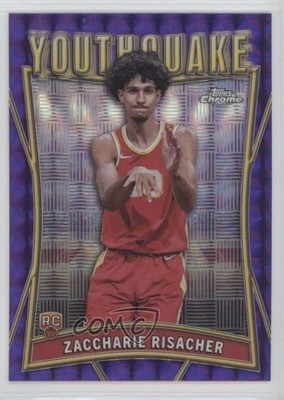 2024 Topps Chrome Purple Geometric Refractor Zaccharie Risacher Rookie RC 1ns5