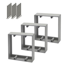 3 PCS 3/4 Inch Double Gang Receptacle Electrical Outlet Box Extender Gray