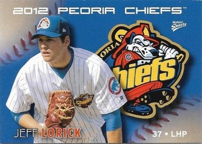 JEFF LORICK 2012 MultiAd Peoria Chiefs #19 Virginia Cavaliers Cubs  
