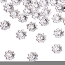 Hollow For Jewelry Making Flower End Beads Caps Findings DIY Wholesale New  