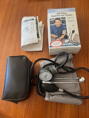 Omron HEM-18 Self-Taking Blood Pressure Kit w/ Stethoscope, Case & Manual