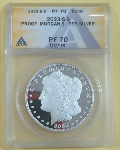 2023 S Morgan Dollar Certified ANACS PF70 Deep Cameo Mirror Finish