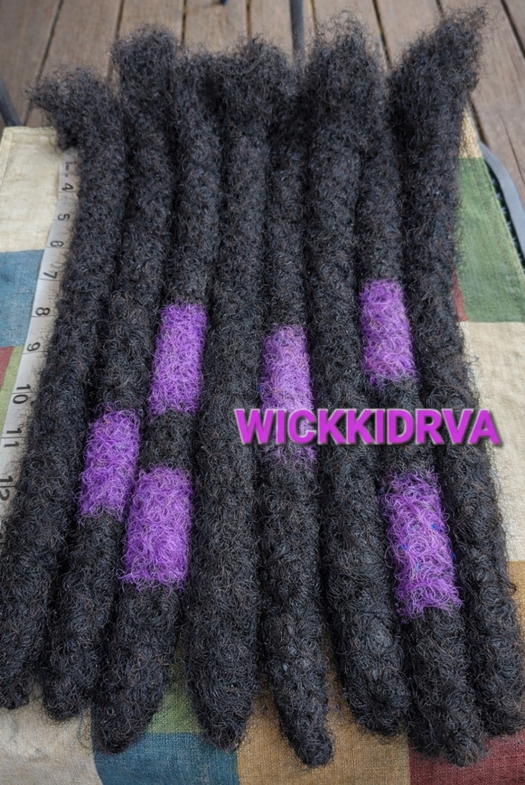 (8) JumpropeWicks&trade; Human Hair WICK-Extensions PURPLE | Wic