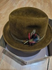 Manhattan Hats Large Black Gold Octagon Hat Box Brown Hat Erie Made Fine Hats