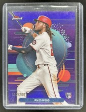 2025 Topps Finest James Wood Uncommon RC Purple Refractor #/200 Nationals