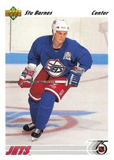 Stu Barnes 1991-92 Upper Deck #53 Winnipeg Jets Hockey
