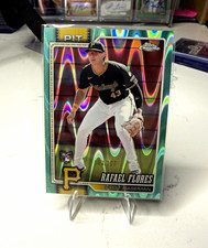2026 Topps Chrome Rafael Flores Rookie Card #185 Pittsburgh Pirates 169/199. rookie card picture
